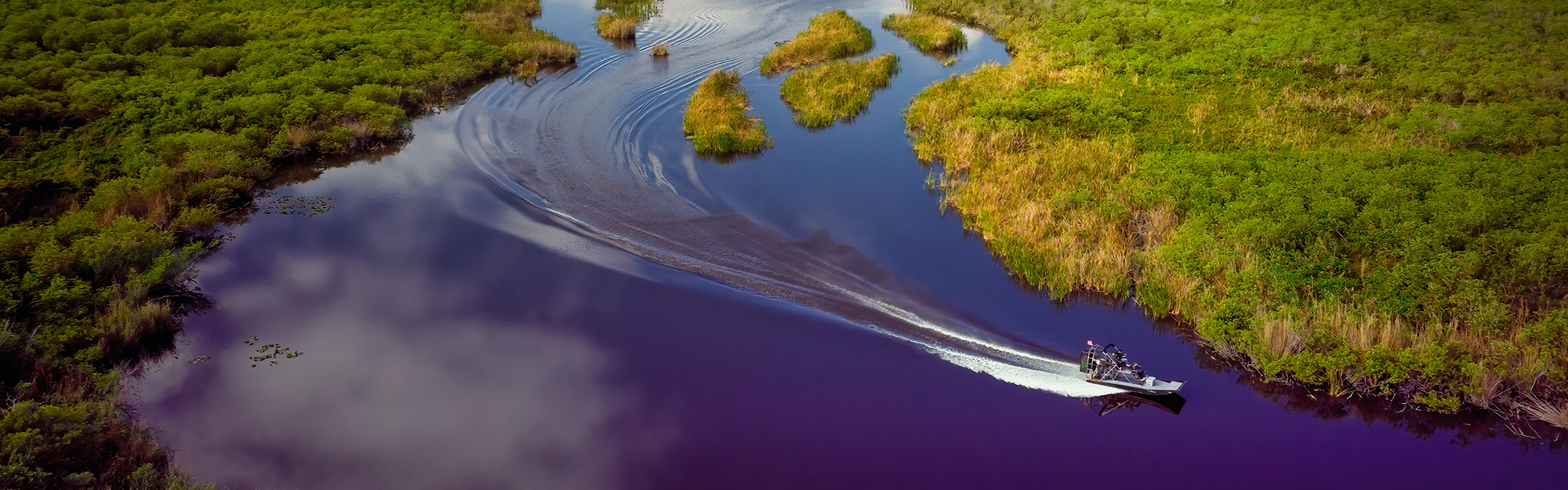 aerial view of florida everglades